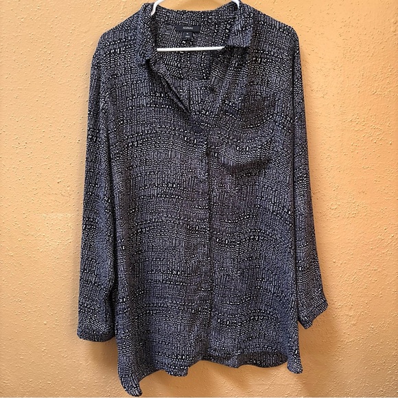 Alfani Tops - Alfani Black and White Patterned Blouse